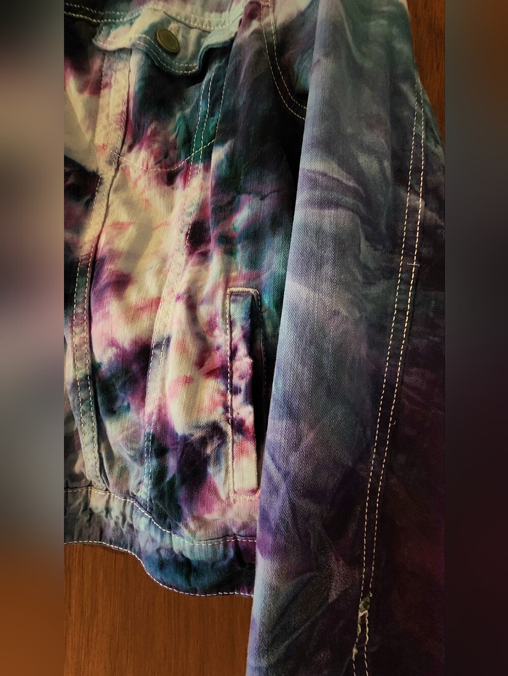 Ice Dye Custom Denim Jacket - Picture 10 of 13